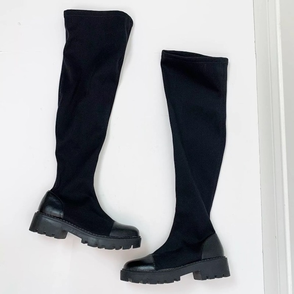 Urban Outfitters UO Charlie Neoprene Over-The-Knee Boot - Picture 3 of 15